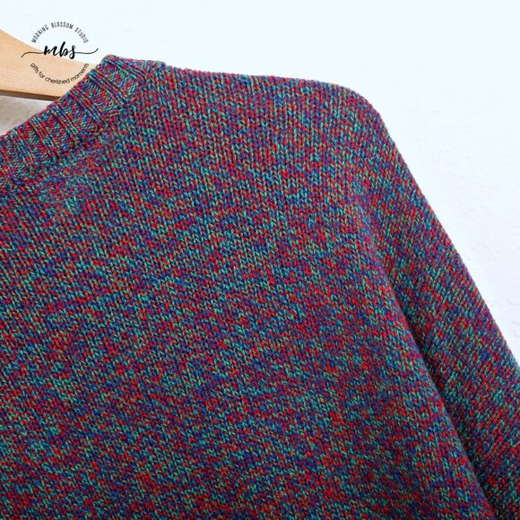 Scott Officer 100% Pure Wool Crew Neck Plaid Sweater Multciolors Men L - Picture 7 of 11